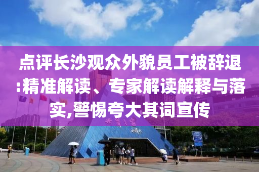 點評長沙觀眾外貌員工被辭退:精準解讀、專家解讀解釋與落實,警惕夸大其詞宣傳