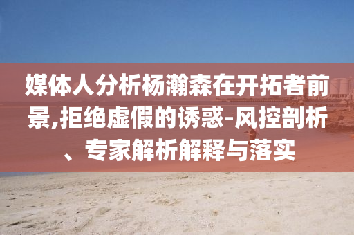 媒體人分析楊瀚森在開拓者前景,拒絕虛假的誘惑-風控剖析、專家解析解釋與落實