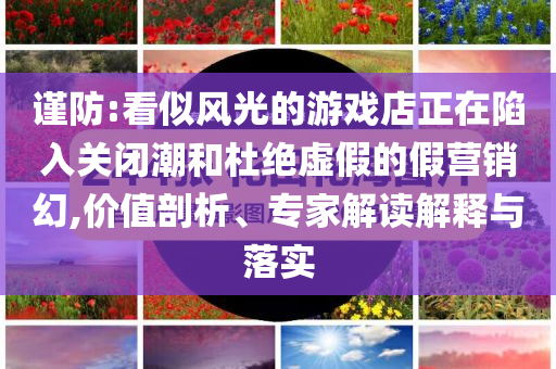 謹防:看似風光的游戲店正在陷入關閉潮和杜絕虛假的假營銷幻,價值剖析、專家解讀解釋與落實