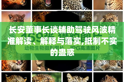 長安董事長談輔助駕駛風(fēng)波精準解讀、解釋與落實,抵制不實的蠱惑