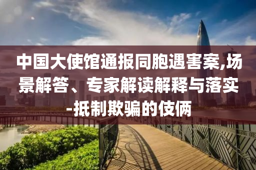 中國大使館通報同胞遇害案,場景解答、專家解讀解釋與落實-抵制欺騙的伎倆