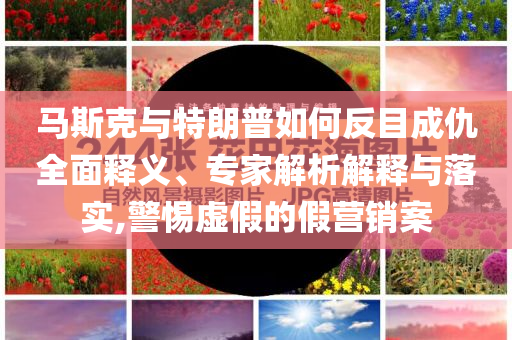 馬斯克與特朗普如何反目成仇全面釋義、專家解析解釋與落實,警惕虛假的假營銷案