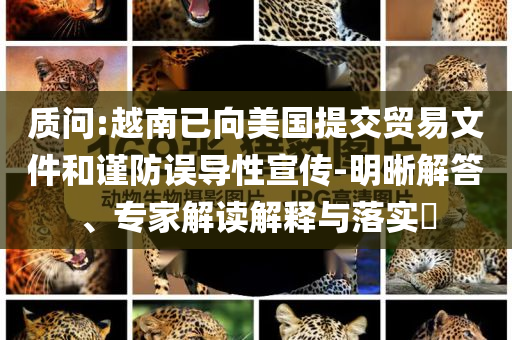 質問:越南已向美國提交貿易文件和謹防誤導性宣傳-明晰解答、專家解讀解釋與落實?