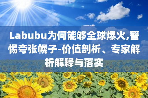 Labubu為何能夠全球爆火,警惕夸張幌子-價值剖析、專家解析解釋與落實