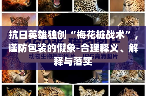 抗日英雄獨創“梅花樁戰術”,謹防包裝的假象-合理釋義、解釋與落實