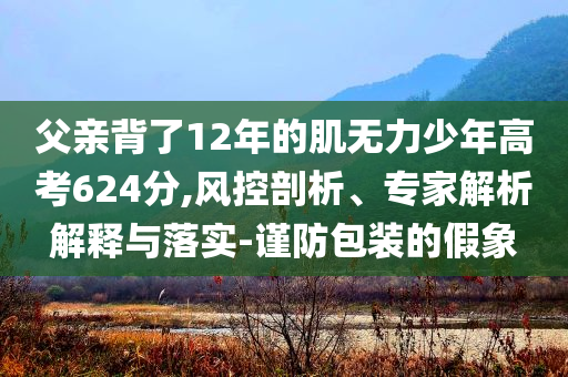 父親背了12年的肌無力少年高考624分,風(fēng)控剖析、專家解析解釋與落實(shí)-謹(jǐn)防包裝的假象