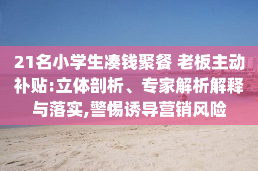 21名小學生湊錢聚餐 老板主動補貼:立體剖析、專家解析解釋與落實,警惕誘導營銷風險