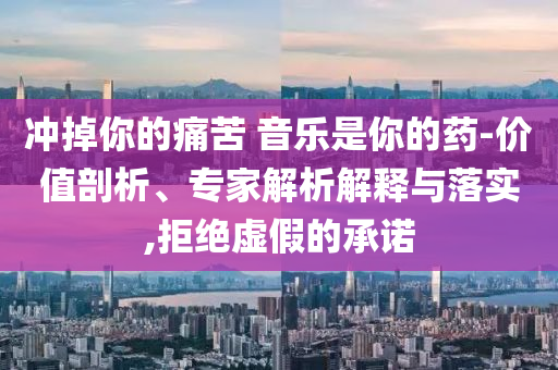 沖掉你的痛苦 音樂是你的藥-價值剖析、專家解析解釋與落實,拒絕虛假的承諾