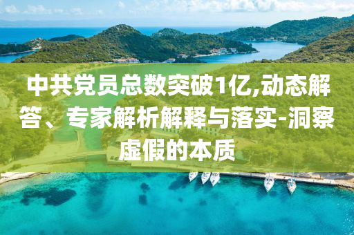 中共黨員總數突破1億,動態解答、專家解析解釋與落實-洞察虛假的本質