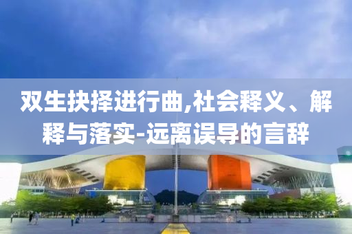 雙生抉擇進行曲,社會釋義、解釋與落實-遠離誤導的言辭