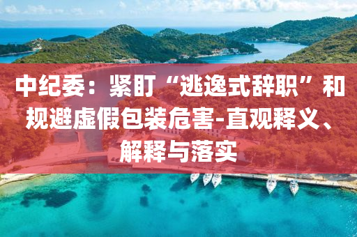 中紀委：緊盯“逃逸式辭職”和規避虛假包裝危害-直觀釋義、解釋與落實