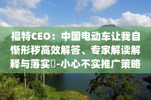 福特CEO：中國(guó)電動(dòng)車(chē)讓我自慚形穢高效解答、專(zhuān)家解讀解釋與落實(shí)?-小心不實(shí)推廣策略