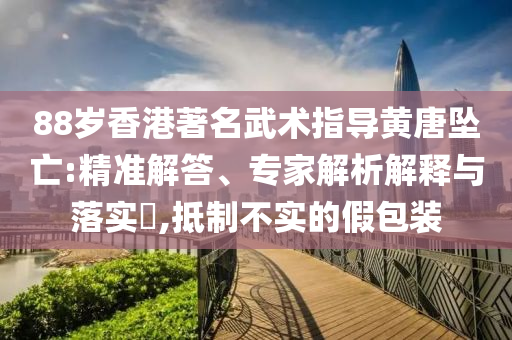 88歲香港著名武術指導黃唐墜亡:精準解答、專家解析解釋與落實?,抵制不實的假包裝