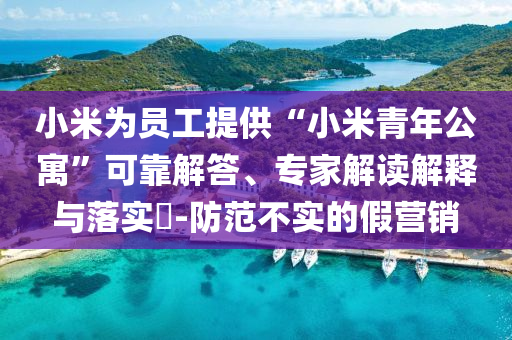 小米為員工提供“小米青年公寓”可靠解答、專家解讀解釋與落實?-防范不實的假營銷