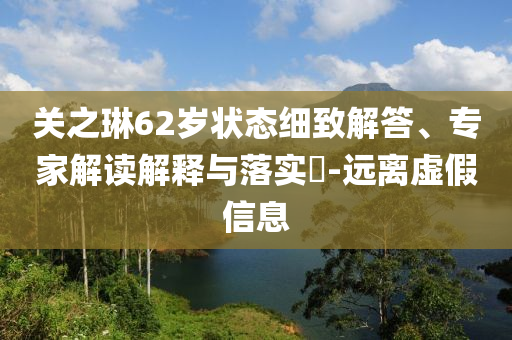 關(guān)之琳62歲狀態(tài)細致解答、專家解讀解釋與落實?-遠離虛假信息