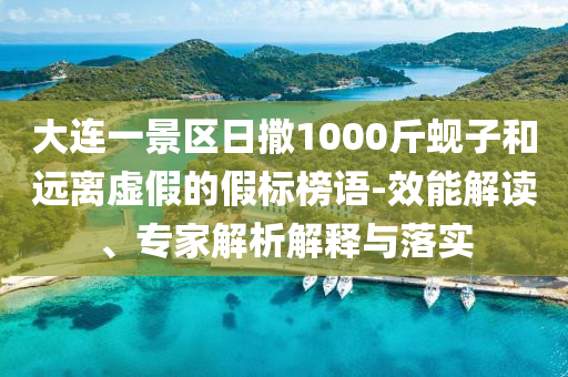 大連一景區(qū)日撒1000斤蜆子和遠(yuǎn)離虛假的假標(biāo)榜語(yǔ)-效能解讀、專家解析解釋與落實(shí)