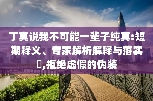 丁真說我不可能一輩子純真:短期釋義、專家解析解釋與落實?,拒絕虛假的偽裝