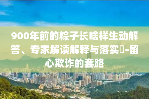 900年前的粽子長啥樣生動解答、專家解讀解釋與落實?-留心欺詐的套路