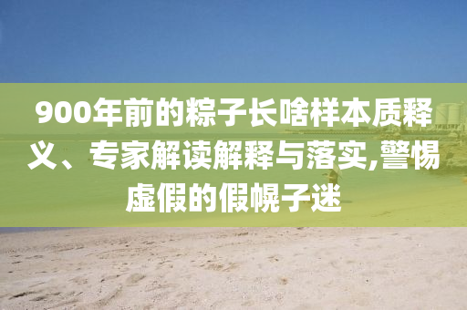 900年前的粽子長啥樣本質釋義、專家解讀解釋與落實,警惕虛假的假幌子迷