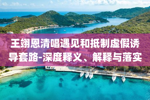 王翊恩清唱遇見和抵制虛假誘導(dǎo)套路-深度釋義、解釋與落實(shí)
