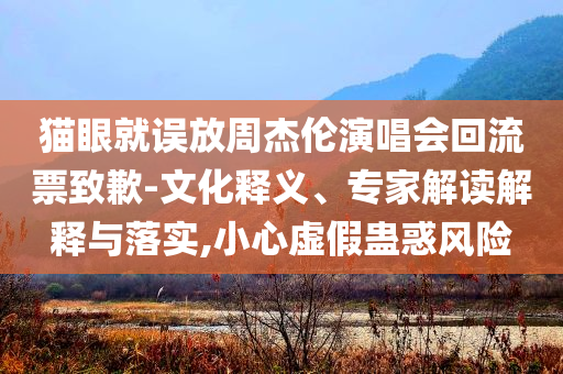 貓眼就誤放周杰倫演唱會回流票致歉-文化釋義、專家解讀解釋與落實,小心虛假蠱惑風險