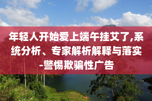 年輕人開始愛上端午掛艾了,系統分析、專家解析解釋與落實-警惕欺騙性廣告