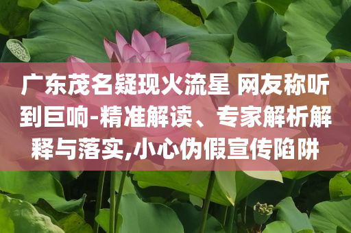 廣東茂名疑現(xiàn)火流星 網(wǎng)友稱聽到巨響-精準解讀、專家解析解釋與落實,小心偽假宣傳陷阱