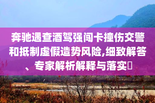 奔馳遇查酒駕強闖卡撞傷交警和抵制虛假造勢風險,細致解答、專家解析解釋與落實?
