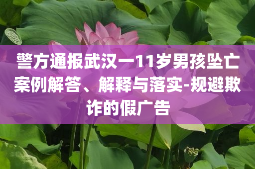 警方通報(bào)武漢一11歲男孩墜亡案例解答、解釋與落實(shí)-規(guī)避欺詐的假?gòu)V告