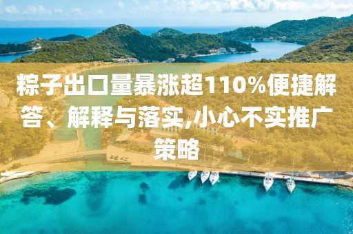 粽子出口量暴漲超110%便捷解答、解釋與落實,小心不實推廣策略