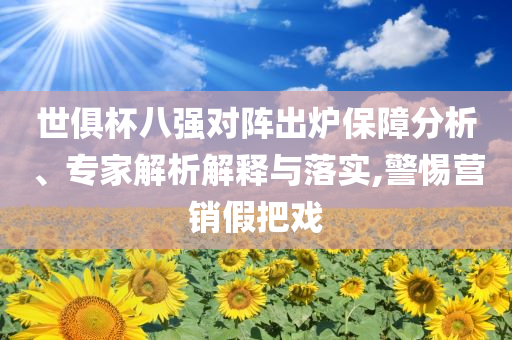 世俱杯八強對陣出爐保障分析、專家解析解釋與落實,警惕營銷假把戲