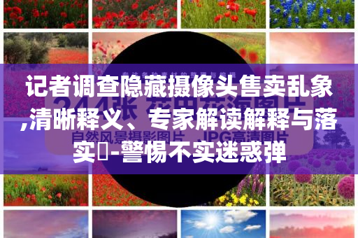 記者調(diào)查隱藏攝像頭售賣亂象,清晰釋義、專家解讀解釋與落實?-警惕不實迷惑彈