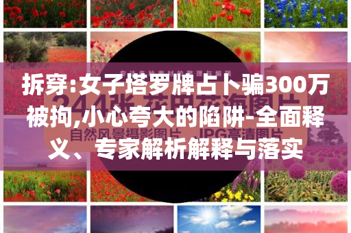 拆穿:女子塔羅牌占卜騙300萬被拘,小心夸大的陷阱-全面釋義、專家解析解釋與落實