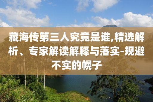 藏海傳第三人究竟是誰,精選解析、專家解讀解釋與落實-規避不實的幌子