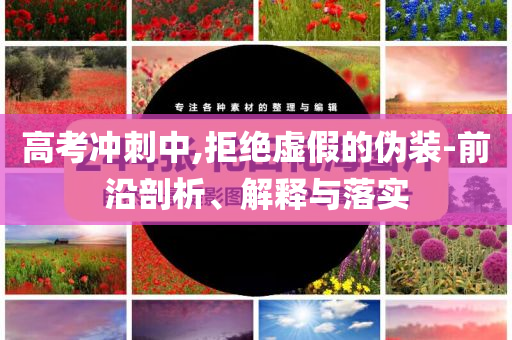 高考沖刺中,拒絕虛假的偽裝-前沿剖析、解釋與落實