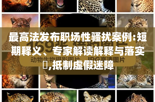 最高法發布職場性騷擾案例:短期釋義、專家解讀解釋與落實?,抵制虛假迷障