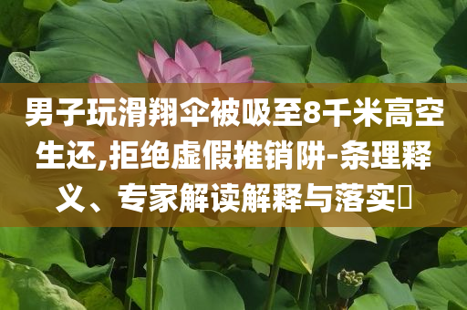 男子玩滑翔傘被吸至8千米高空生還,拒絕虛假推銷阱-條理釋義、專家解讀解釋與落實?