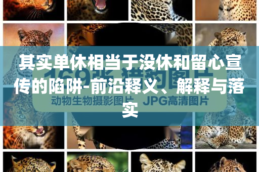 其實(shí)單休相當(dāng)于沒(méi)休和留心宣傳的陷阱-前沿釋義、解釋與落實(shí)