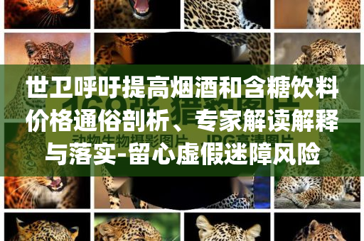 世衛(wèi)呼吁提高煙酒和含糖飲料價格通俗剖析、專家解讀解釋與落實-留心虛假迷障風險