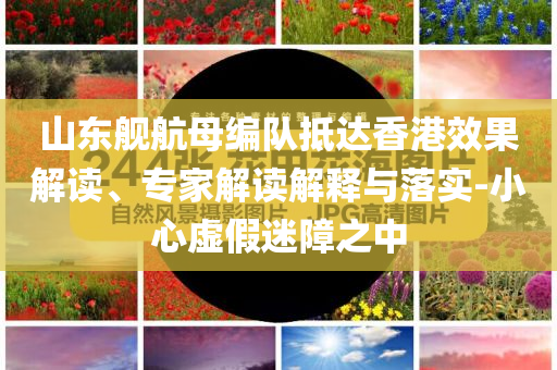 山東艦航母編隊抵達香港效果解讀、專家解讀解釋與落實-小心虛假迷障之中