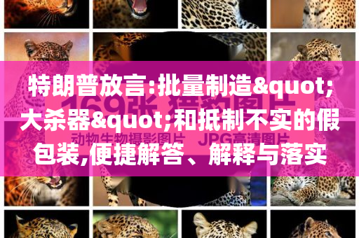 特朗普放言:批量制造"大殺器"和抵制不實的假包裝,便捷解答、解釋與落實