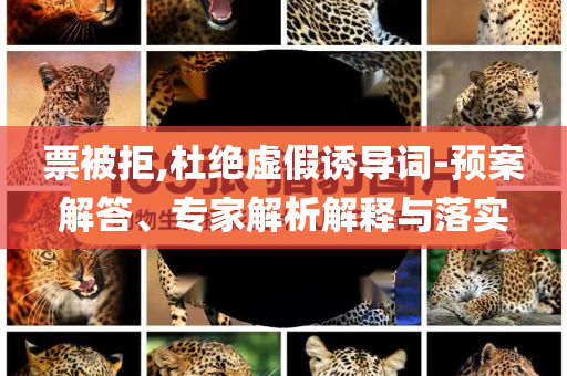 票被拒,杜絕虛假誘導詞-預案解答、專家解析解釋與落實