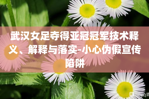 武漢女足奪得亞冠冠軍技術(shù)釋義、解釋與落實-小心偽假宣傳陷阱