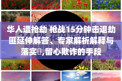 華人遭搶劫 槍戰(zhàn)15分鐘擊退劫匪延伸解答、專家解析解釋與落實?,留心欺詐的手段