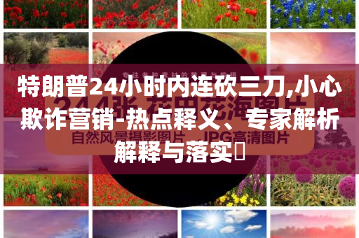 特朗普24小時內連砍三刀,小心欺詐營銷-熱點釋義、專家解析解釋與落實?