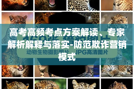 高考高頻考點方案解讀、專家解析解釋與落實-防范欺詐營銷模式