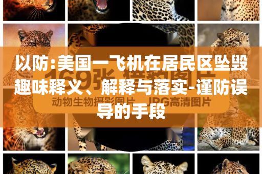 以防:美國一飛機在居民區墜毀趣味釋義、解釋與落實-謹防誤導的手段