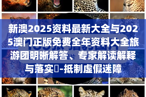 新澳2025資料最新大全與2025澳門正版免費全年資料大全旅游團明晰解答、專家解讀解釋與落實?-抵制虛假迷障
