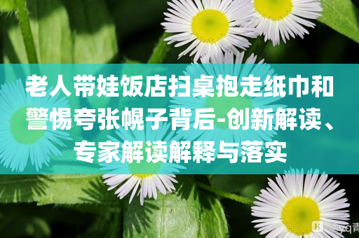 老人帶娃飯店掃桌抱走紙巾和警惕夸張幌子背后-創(chuàng)新解讀、專家解讀解釋與落實(shí)