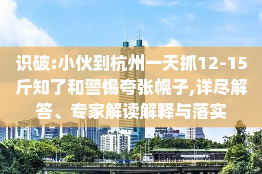 識破:小伙到杭州一天抓12-15斤知了和警惕夸張幌子,詳盡解答、專家解讀解釋與落實(shí)